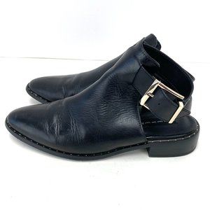 Steven by Steve Madden CITE Mule Ankle Boots black leather Sz 9.5 pointy toe